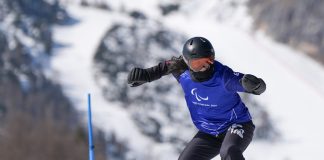 Paralimpiadi Milano-Cortina 2026: Wang gareggia in para-snowboard cross LL2 (2)