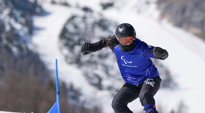 Paralimpiadi Milano-Cortina 2026: Wang gareggia in para-snowboard cross LL2 (2)