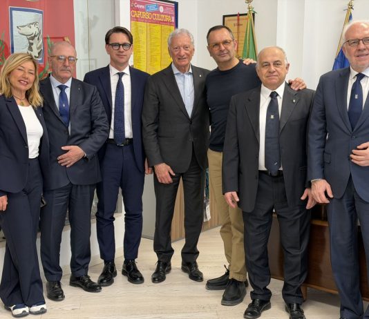 Puglia, l’assessore Casili al sopralluogo del Centro tecnico federale di pesistica di Capurso con il presidente del CONI Buonfiglio
