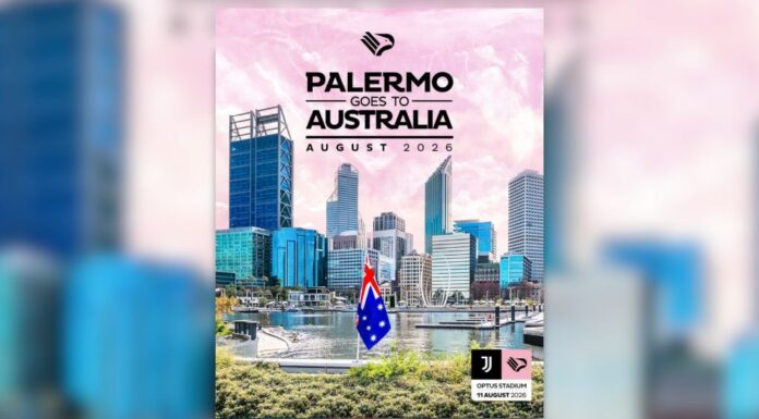 Il Palermo per la prima volta in Australia, l’11 agosto test con la Juventus