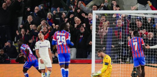 La Fiorentina crolla a Londra, il Crystal Palace vince 3-0