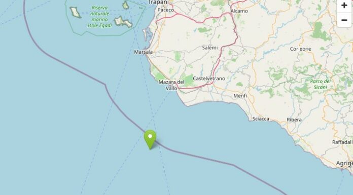 Scossa di magnitudo 3.7 al largo della costa trapanese
