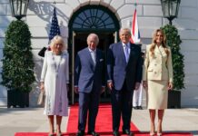 Re Carlo e Camilla ricevuti alla Casa Bianca da Trump e Melania