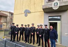 Il comandante provinciale dei Carabinieri di Catanzaro Giovanni Pellegrino in visita alla Stazione di Borgia