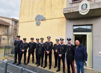 Il comandante provinciale dei Carabinieri di Catanzaro Giovanni Pellegrino in visita alla Stazione di Borgia