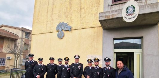 Il comandante provinciale dei Carabinieri di Catanzaro Giovanni Pellegrino in visita alla Stazione di Borgia