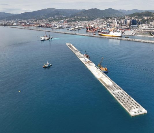 Nuova Diga Foranea di Genova, posato il ventesimo cassone