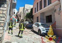 Crolla una palazzina nel centro storico ad Arzachena, nessun ferito