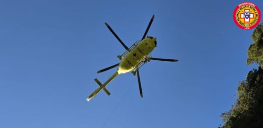 Arrampicatrice ferita alla falesia di Poggio Catino, recuperata in elicottero