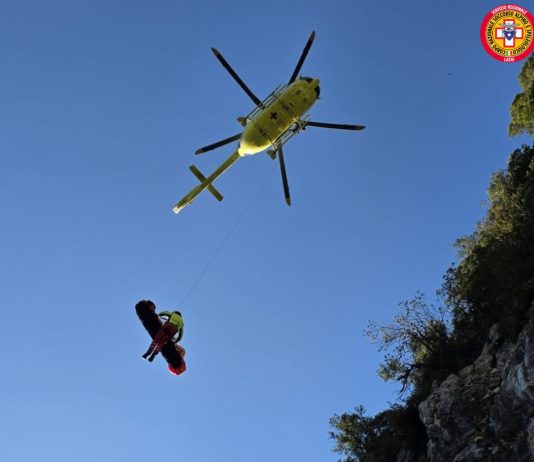 Arrampicatrice ferita alla falesia di Poggio Catino, recuperata in elicottero