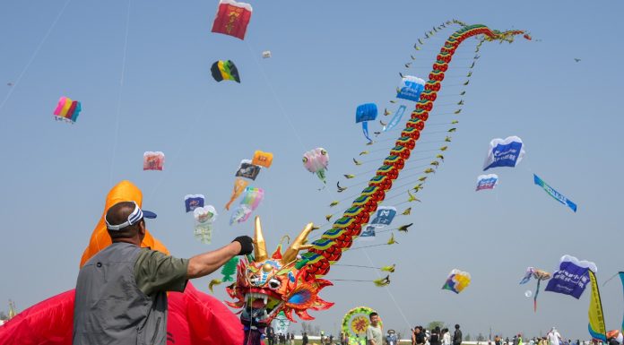 Cina: al via nello Shandong il 43esimo Festival internazionale degli aquiloni (2)