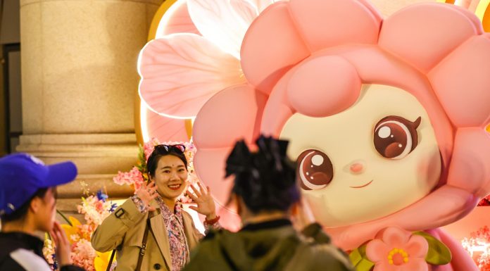 Cina: a Tianjin il festival dei fiori di melo selvatico (3)