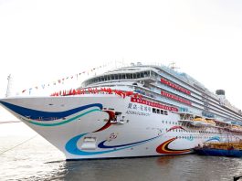 La seconda grande nave da crociera prodotta in Cina comincia la prima prova in mare