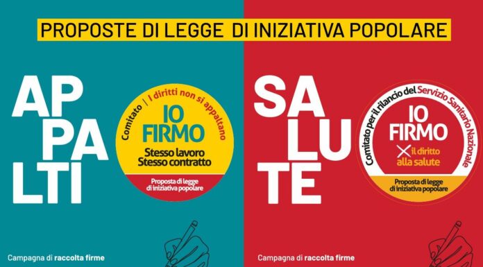 Sanità e appalti, la Cgil chiede una firma per il cambiamento