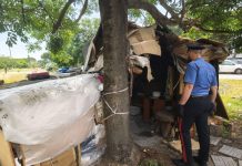Roma, sgomberato un accampamento abusivo a Cinecittà