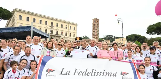 La Squadra “Fedelissima” dei Carabinieri alla Race for the Cure a Roma con 1000 iscritti
