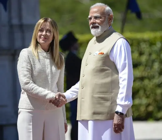 Meloni incontra il primo ministro indiano Modi “Il rapporto tra i due Paesi elevato a partenariato strategico speciale”