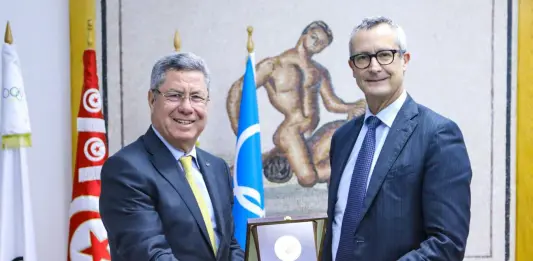 L’ambasciatore d’Italia a Tunisi Alessandro Prunas incontra il presidente del CNOT Boussayene