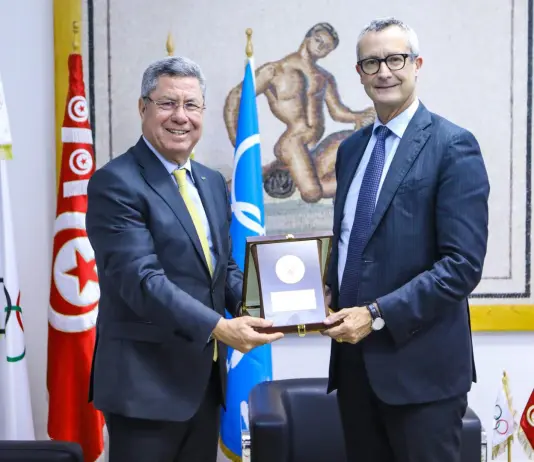 L’ambasciatore d’Italia a Tunisi Alessandro Prunas incontra il presidente del CNOT Boussayene