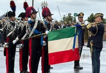 La bandiera di guerra dell’Arma dei Carabinieri insignita della massima onorificenza portoghese