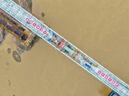 Cina: ponte Shituo sullo Yangtze completa chiusura ferroviaria (2)