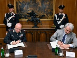 L’Arma dei Carabinieri e la società Difesa Servizi firmano tre protocolli d’intesa