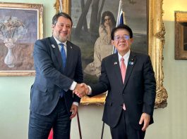 Infrastrutture, Salvini incontra il ministro giapponese Yasushi Kaneko