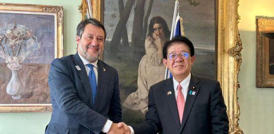 Infrastrutture, Salvini incontra il ministro giapponese Yasushi Kaneko