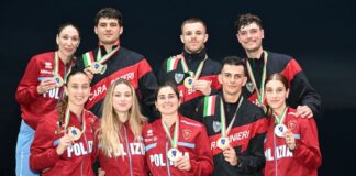 Assoluti, titoli sciabola a squadre a Fiamme Oro e Carabinieri