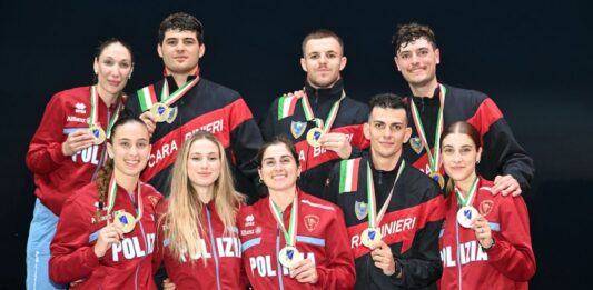 Assoluti, titoli sciabola a squadre a Fiamme Oro e Carabinieri