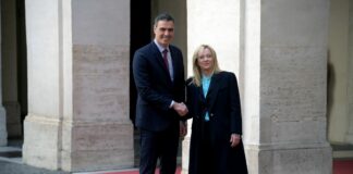 Meloni incontra Sanchez “Linea comune Italia-Spagna sul prossimo bilancio Ue”