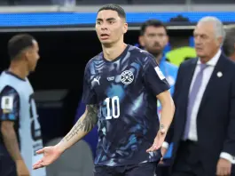 Paraguay, Almiron becomes first to be sent off for covering mouth