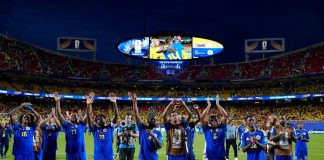 Dutch royals join the celebrations in the Curaçao dressing room after the team secures its first World Cup point
