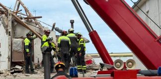Crollo di Porto Sant’Elpidio, primo intervento per la squadra Usar dell’Emilia-Romagna