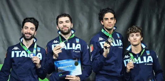 Agli Europei Italia d’oro anche nel fioretto maschile a squadre