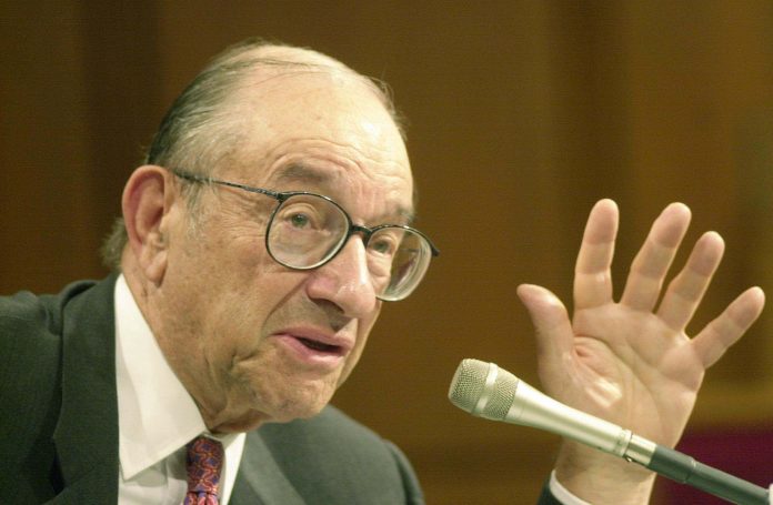 Federal Reserve Chairman Alan Greenspan testifies before the Senate Banking Committee in Washington D.C., July 24, 2001. Federal Reserve Chairman Alan Greenspan testifies before the Senate Banking Committee in Washington D.C., July 24, 2001.