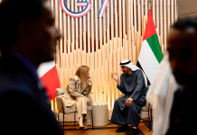 Bilaterale tra Meloni e il presidente degli Emirati Arabi Uniti, focus sulla libertà di navigazione a Hormuz
