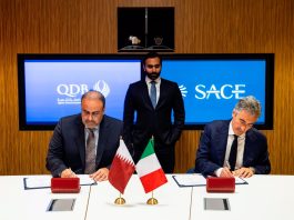Sace e Qatar Development Bank, accordo di riassicurazione a supporto dell’export