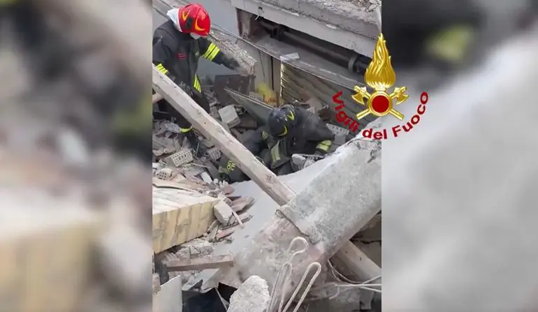 Palazzina crolla nel Fermano dopo un’esplosione, un morto e due feriti