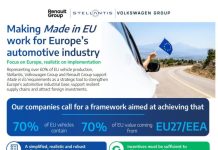 Stellantis, Volkswagen e Renault sottoscrivono un impegno comune sul “Made in Europe”