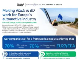 Stellantis, Volkswagen e Renault sottoscrivono un impegno comune sul “Made in Europe”