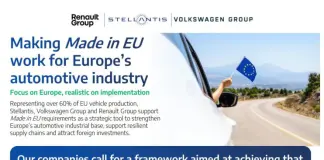 Stellantis, Volkswagen e Renault sottoscrivono un impegno comune sul “Made in Europe”