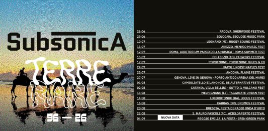 Subsonica, al via domani da Padova il tour estivo “Terre Rare 96-26”
