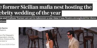 “Sicilia covo di mafia”, polemiche per il titolo del Telegraph sul matrimonio di Dua Lipa