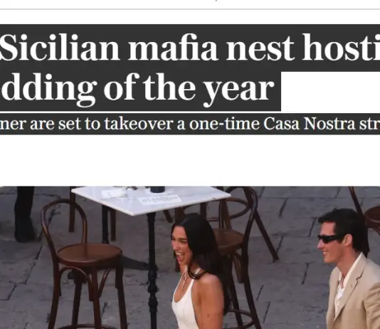 “Sicilia covo di mafia”, polemiche per il titolo del Telegraph sul matrimonio di Dua Lipa