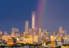 Cina: un arcobaleno illumina il cielo sopra Pechino (1)