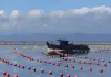 Cina: coltivazione di alghe Gracilaria al largo di Rongcheng (2)