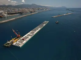 Posato il 26^ cassone della Diga Foranea di Genova