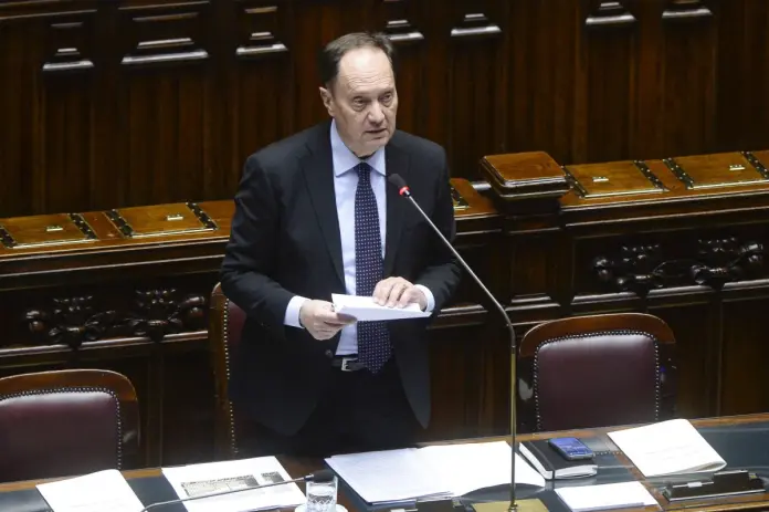 ROMA - Luca Ciriani durante il Question Time alla Camera dei deputati