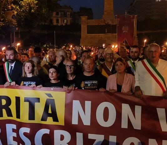 “Paolo vive”, a Palermo una fiaccolata per ricordare la strage di via D’Amelio